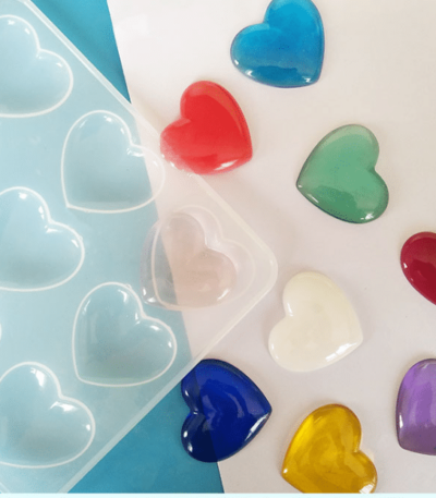 9 Hearts shape mold