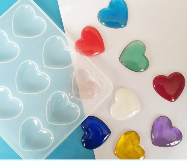 9 Hearts shape mold