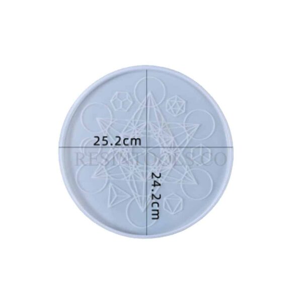Round tray/dish geometric 25.2 cm