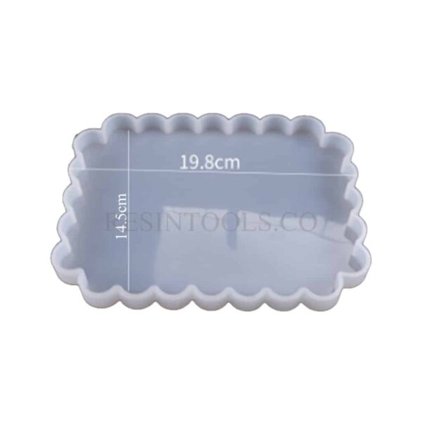 Rectangle dish geode 19.8 cm