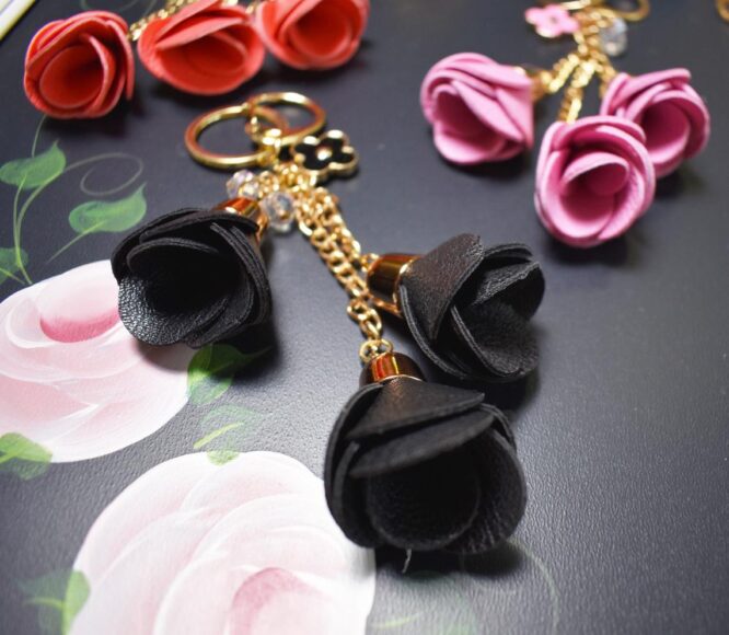flower tessel black leather - resintools.co