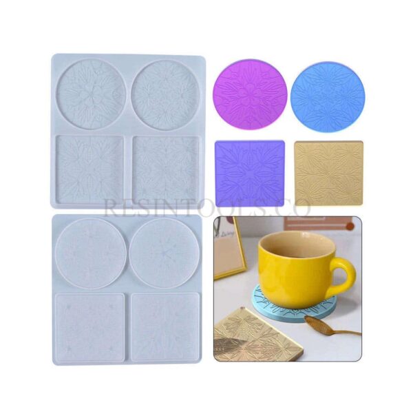 4 coasters mold - Resintools.co