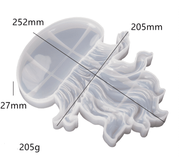 Large Silicone Jellyfish Mold measurment - Resintools.co