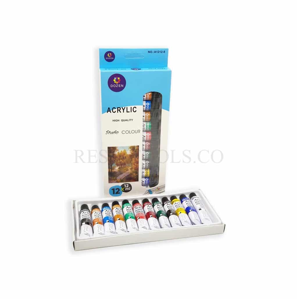 12 Acrylic Colors - Resintools.co