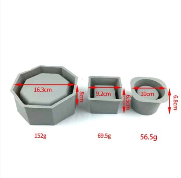 Concrete Pots Molds Measurment- Resintools.co