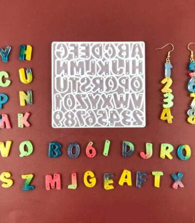 English Letters Earring mold 2- RESINTOOLS.CO