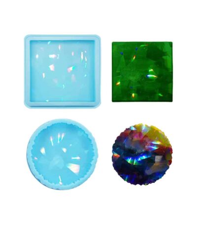 Single Square coaster holopgraphic 1 - RESINTOOLS.CO
