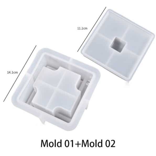 Multipurpose Square Ashtray with Cover - Resintools.co