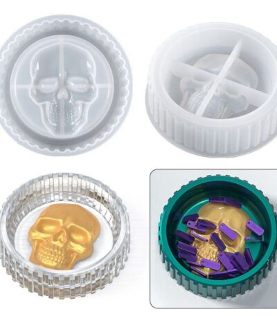 Skeleton Face Ashtray Molds - Resintools.co