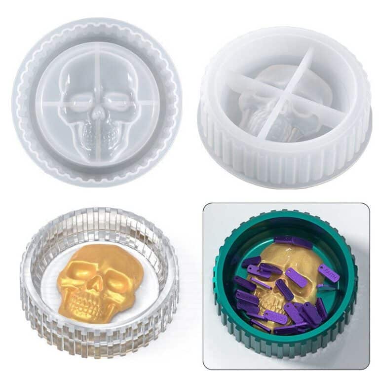 Skeleton Face Ashtray Molds - Resintools.co