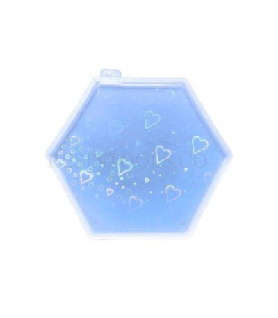 Hexagon coaster holo hearts - RESINTOOLS.CO