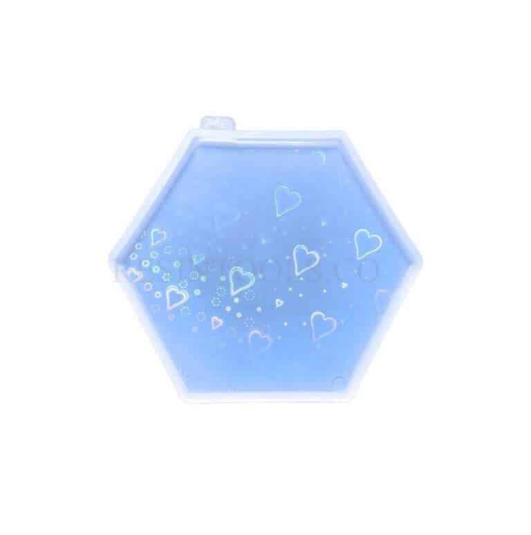 Hexagon coaster holo hearts - RESINTOOLS.CO