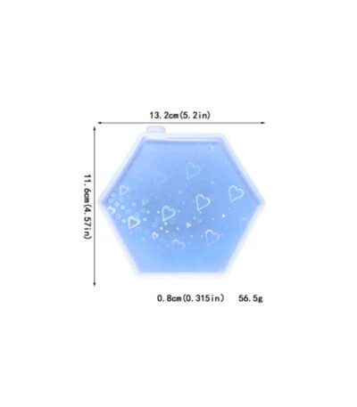 Hexagon coaster holo measurements - RESINTOOLS.CO