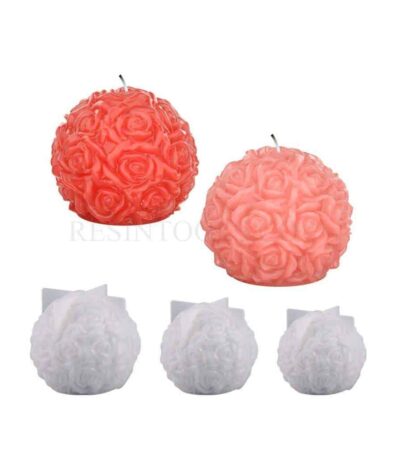 Rose Ball candle mold - RESINTOOLS.CO
