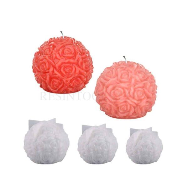 Rose Ball candle mold - RESINTOOLS.CO