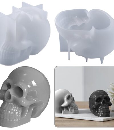 Skull Candle Mold 11cm- Resintools.co